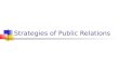Strategies of Public Relations. The Process Research Planning Communication Evaluation
