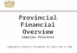 1 Provincial Financial Overview Jawzjan Province Comparative Financial Information for Years 1389 vs 1390