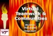 Virtual Teamwork  Communities Pat Sobrero Dean Sutphin Carolyn Stuart