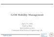 Communication Protocol Engineering Lab. Taek-su Shin 1 GSM Mobility Management April, 15, 2003 Taek-su Shin Communication Protocol Engineering