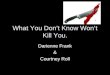 What You Dont Know Wont Kill You. Darienne Frank  Courtney Roll