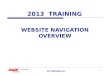 NY3 TRAINING 2013 2013 TRAINING WEBSITE NAVIGATION OVERVIEW 1