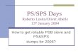 PS/SPS Days Roberto Losito/Oliver Aberle 13th January 2004