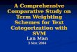 A Comprehensive Comparative Study on Term Weighting Schemes for Text Categorization with SVM Lan Man 3 Nov, 2004