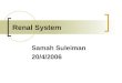 Renal System Samah Suleiman 20/4/2006. Urinary tract infections is the inflammatory process resulting from bacterial invasion into urinary sterile urinary