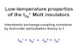 Low-temperature properties of the t 2g 1 Mott insulators of the t 2g 1 Mott insulators Interatomic exchange-coupling constants by 2nd-order perturbation