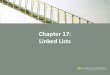Chapter 17: Linked Lists. Objectives In this chapter, you will:  Learn about linked lists  Learn the basic properties of linked lists  Explore insertion