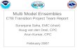 Multi Model Ensembles CTB Transition Project Team Report Suranjana Saha, EMC (chair) Huug van den Dool, CPC Arun Kumar, CPC February 2007