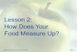 Lesson 2: How Does Your Food Measure Up? Slide 1