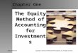 Chapter One The Equity Method of Accounting for Investments McGraw-Hill/Irwin Copyright  2010 by The McGraw-Hill Companies, Inc. All rights reserved