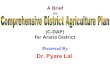 A Brief on (C-DAP) for Araria District Presented By Dr. Pyare Lal Bihar Institute of Economic Studies 103A/1, Nageshwar Colony, Boring Road, Patna-800001