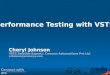Connect with life  Cheryl Johnson VSTS Solution Expert | Canarys Automations Pvt Ltd Performance Testing