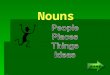Nouns. Look for clues! If an article such as a, an, the appears, a noun follows someplace after! If an article such as a, an, the appears, a noun follows
