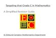 Targeting that Grade C in Mathematics A Simplified Revision Guide St Edmund Campion Mathematics Department
