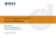 Green Engineering PC General Meeting July 14, 2014 Marty Bradley Program Committee Chair