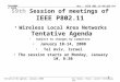 Doc.: IEEE 802.11-99/282-dr1 Tentative WG agenda, January 2000 December 1999 Vic Hayes, Chair, Lucent…