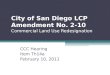 City of San Diego LCP Amendment No. 2-10 Commercial Land Use Redesignation CCC Hearing Item Th14a February…