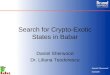 Daniel Sherwood 03/2005 Search for Crypto-Exotic States in Babar Daniel Sherwood Dr. Liliana Teodorescu