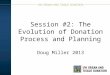 Session #2: The Evolution of Donation Process and Planning Doug Miller 2013