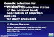 H. Duane Norman Animal Improvement Programs Laboratory Agricultural Research Service, USDA, Beltsville,…
