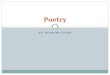 AN INTRODUCTION Poetry. WHAT DO YOU THINK POETRY IS? DISCUSS