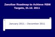 1 Zanzibar Roadmap to Achieve RBM Targets, 31.12. 2011 January 2011 – December 2011
