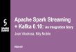 Apache Spark Streaming + Kafka 0.10 with Joan Viladrosariera