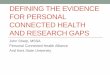 Defining the Evidence for Personal Connected Health