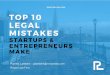 Top 10 Legal Mistakes Startups & Entrepreneurs Make