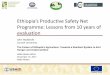 Ethiopia’s Productive Safety Net Programme: Lessons from 10 years of evaluation