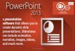 Presentation software powerpoint 2013