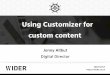 WordCamp Bristol 2017 Using WordPress Customizer for custom content