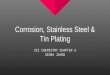 Corrosion, Steel and Tin plating