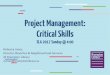 Project management: critical skills