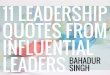 11 Leadership Quotes From Influential Leaders | Bahadur Singh