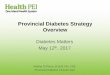 #DiabetesMatters - Provincial Diabetes Strategy Overview