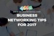 Business Networking Tips for 2017