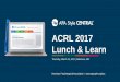 ACRL 2017: APA Style CENTRAL Lunch & Learn