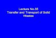 Environmental Engineering (transfer and transport of solid wastes)