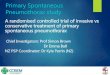 Primary Spontaneous Pneumothorax Study