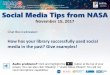 Social Media Tips with NASA Webinar