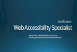 Web Accessibility Specialist certification