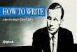 How to Write - 10 tips on writing by David Ogilvy