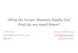 What do Scrum Masters Really Do?  And do we need them?