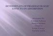 Determinats of pharmacologic effects on Absorbtion