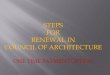 Renewal council of architecture One Time Payment