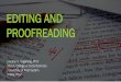 Editing and Proofreading Seminar-Workshop