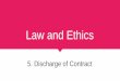 5 a law and ethics discharge of contract, remedies and injunctions