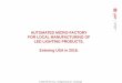 LED Lighting Production in Micro-Factory - Overview 2018
