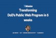 The Five-Week Transformation: How the Department of Defense’s Public Web Service went from Good to Great